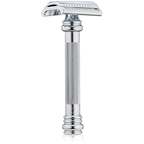 G.B.S Men's Shave Kit, Double Edge Razor and Brush Stand Shaving Bowl, Soap and DE Razor Blades Stubble Remover Effortless Glide