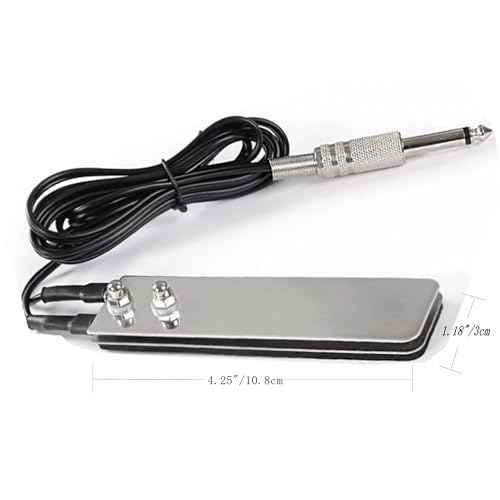 DOWEI Tattoo Foot Pedal Switch, Mini Flat Stainless Steel, Perfect for Tattoo Power Machine Guns Supplies
