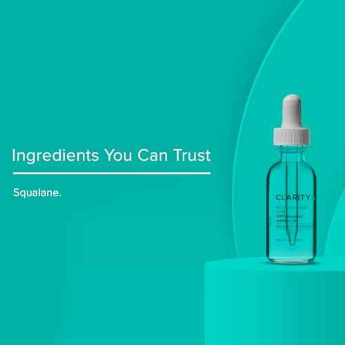 ClarityRx Nourish Your Skin 100% Squalane Oil for Face, Natural Plant-Based Moisturizing Facial Serum with Antioxidants for Dry Skin (1 fl oz)