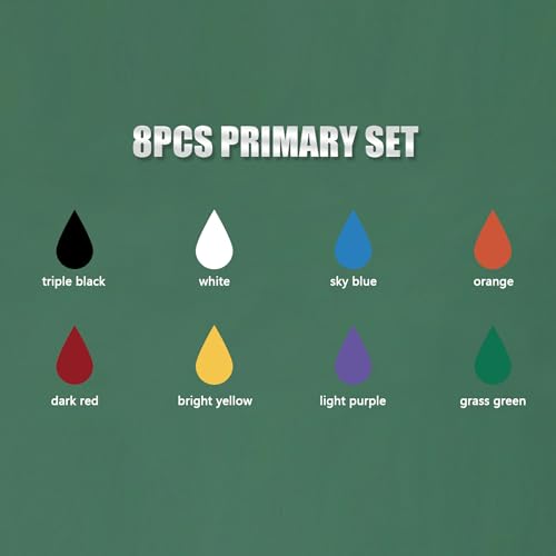 Mummy Primary Tattoo Ink Set 1 oz (30ml) 8 Colors Tattoo Pigment Kit Ink for Tattoo Supply