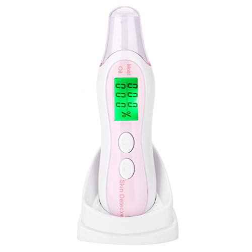 Sonew Digital Skin Tester Pen with LCD Display, Precision Facial Skin Moisture/Oil Analyzer for Skin Care for Traveling, Home, Beauty Salon (White)