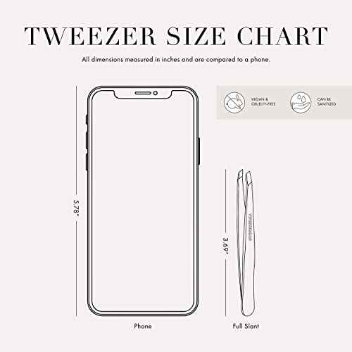 Tweezerman Stainless Steel Point Tweezer - Eyebrow Precision Tweezers, Facial and Ingrown Hair Removal (Midnight Sky)