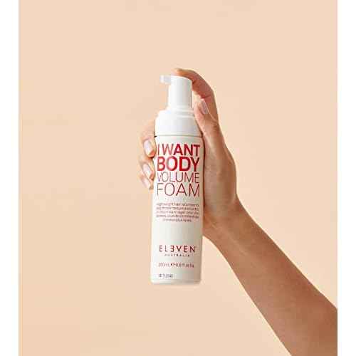 ELEVEN AUSTRALIA I Want Body Volume Foam - Lightweight Mousse for Full, Thick Hair, Adds Volume & Texture, Ideal for Fine to Medium Hair Types - 6.8 Fl Oz