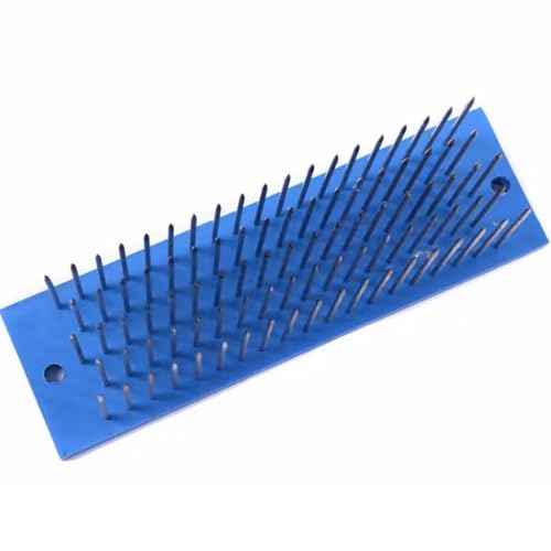 Hair Hackle with 93 Pcs Needles for Combing Bulk Hair Human, Making Lace Wig Tools Weft Tools, Blue