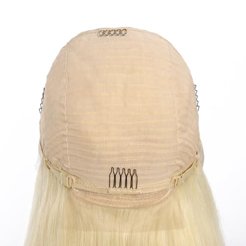 613 13x6 Lace Front Wig Human Hair 200 Density Blonde Wig Human Hair 613 HD Lace Frontal Wigs Pre Plucked 613 Human Hair Wig (18 Inch)