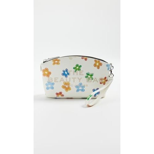 Marc Jacobs The Wild Daisy Leather Beauty Bag, White Multi