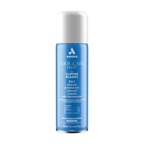 ANDIS Cool Care Plus Spray for Clipper Blades, 15.5 Oz. With Clipper Cleaning Brush