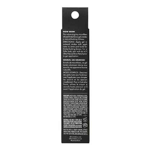 e.l.f. Wow Brow Gel, Volumizing, Buildable, Wax-Gel Hybrid, Creates Full, Voluminous-Looking Brows, Locks Brow Hairs In Place, Neutral Brown
