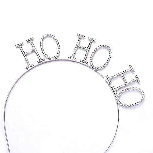 Christmas Rhinestone Headbands Xmas Crystal HOHOHO Hair Hoops Christmas Party Headdress Hair Accessory for Women Girls