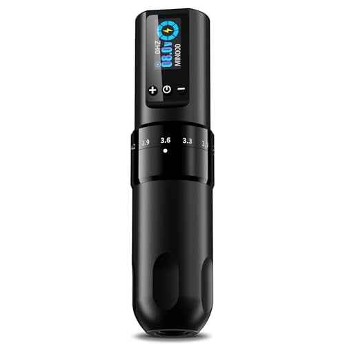 INKin Tattoo Gun with 7 Adjustable Stroke Lengths 2.2mm-4.2mm, Ultra-Plus Wireless Tattoo Pen Machine 1600mAh Power Supply, Tattoo Pen with LED Display for Beginners and Artists
