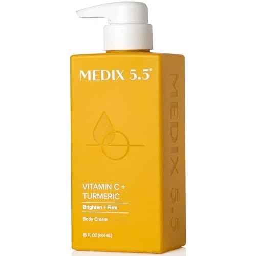 MEDIX 5.5 Vitamin C Cream Face Lotion & Body Lotion Moisturizer | Anti Aging Skin Care Firming & Brightening Cream Diminishes The Look Of Uneven Skin Tone, Age Spots, & Sun Damaged Dry Skin, 15 Fl Oz