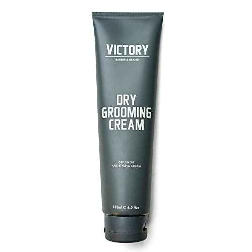 Dry Grooming Hair Cream for Men by Victory Barber & Brand | Men¡¯s Hair Products Made in the USA | Anti Frizz Styling Cream | Wave Pomade for Styling Medium Length Hair with a Natural Finish