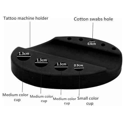 Tattoo Machine Pen Stand,New Star Tattoo Ink Cups Holder with 30pcs Silicone Tattoo Ink Caps,Ink Cup Holder for Tattooing,Pigment Organizer Tattoo Pen Holder Micro-Blading Tattoo Supplies