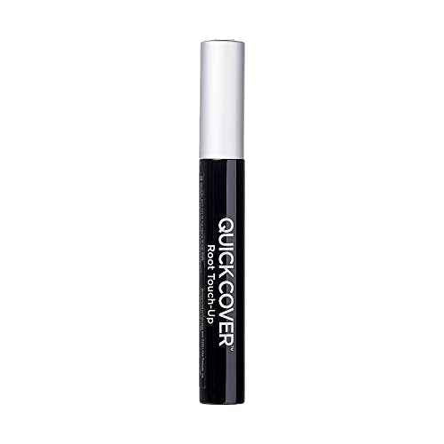 RED by KISS Quick Cover Root Touch Up Rescue (Black 2 Pack), Mascara Natural Water-Resistant Temporary Gray Concealer Cover Up Brush for Hair Mustache & Beard, Formulated with Jojoba Oil