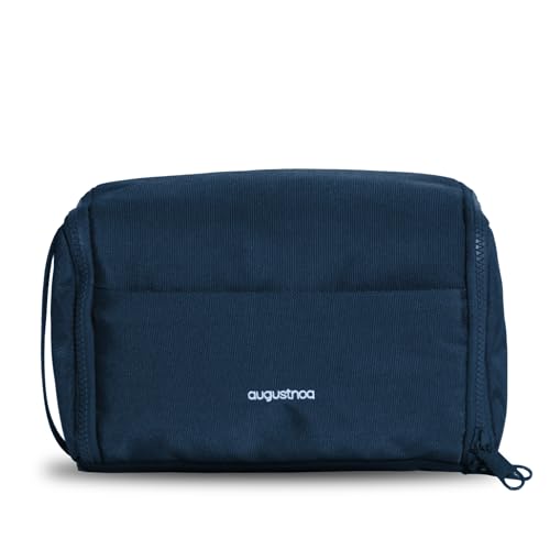 augustnoa Dopp Kit for Men | Travel Toiletry Bag with 11 Pockets & Expandable Side Compartments | Water-Resistant, Eco-Friendly Recycled Material | Compact, Lightweight & Perfect for Travel Essentials