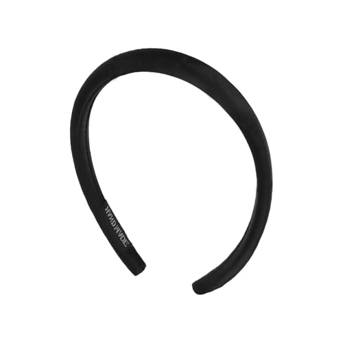 Headbands for Women, Black Womens Thick Silk Satin Super Soft & Comfortable Sponge Padded Headbands Hair Bands Hoops Accessories for Women Girls