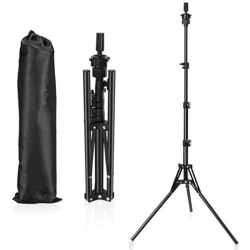 Mannequin Head Stand, Adjustable Wig Stand, Reinforced Metal Mannequin Head Stand for Cosmetology Hairdressing Training