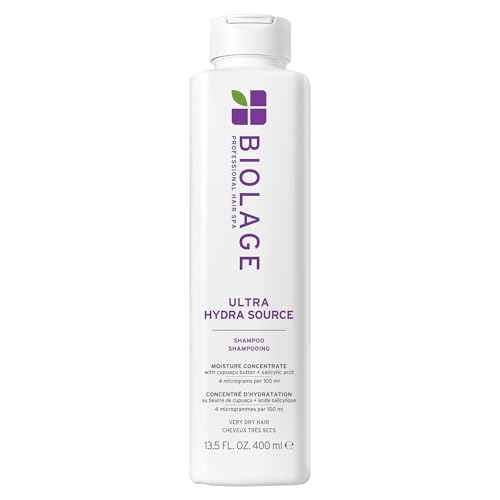 Biolage Ultra Hydra Source Shampoo - Deeply Moisturizes and Hydrates Very Dry Hair, Cleanses and Tames Frizz, For Thick, Coarse Hair, Infused with Micro-dosed with Cupua?u Butter & Salicylic Acid