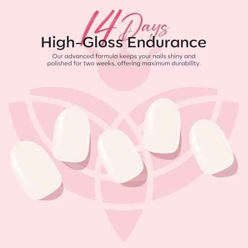 Modelones Semi Cured Gel Nail Strips, 32 Pcs Transparent Crystal Clear Stickers Sheer Gel Polish Strips, Ultra-Glossy, Long Lasting, Nail Wraps U V for Home Nails DIY