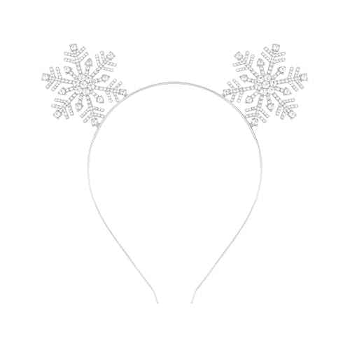 Christmas Headband for Women and Girls - Snowflake, Holiday, Rhinestone, Crown, Xmas Headpiece for Adults - Christmas Accessories