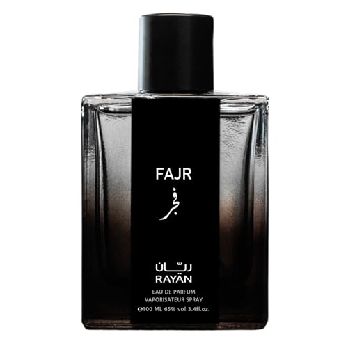 Fajr Perfume for Men - Long Lasting Arabian Eau De Parfum, 100mL (3.34 Fl oz) Scent with Osmanthus, Grapefruit, Rosemary, Saffron, Amber Warmth on a Bed of Musk - Ideal Gift for Father's Day