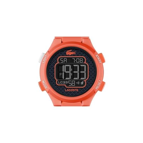 Lacoste LC33 Kids and Teens Digital Watch ? 34mm Case, Digital Display with Day/Date, Alarm, Stopwatch, Countdown Timer and Backlight, Fun and Modern Design