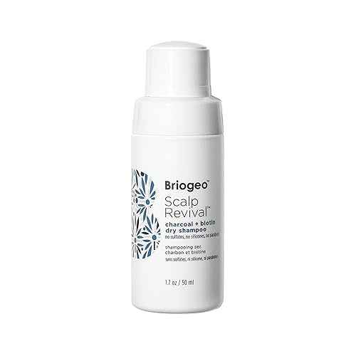 Briogeo Scalp Revival Charcoal + Biotin Dry Shampoo, Clarifying Shampoo Scalp Cleanser for Dry Scalp & Itchy Scalp, Featuring Tea Tree Oil for Hair, Vegan, Cruelty-Free, 1.7 oz