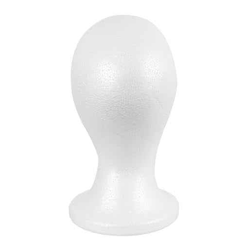 MapofBeauty Wig Stand, Mannequin Head Foam Display for Masks Hats DIY Decoration Wig Head (White)