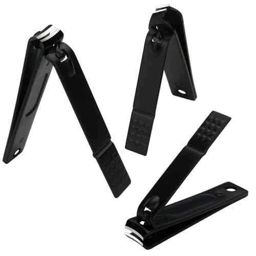 Manicure Set Nail Clippers Kit Professional Stainless Steel Nail Care Tools with Leather Travel Case 10 in 1 Black