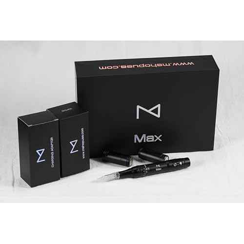 M Permanent Makeup Machine - Microblading Machine, Eyebrow Tattoo Machine - Microshading, Lip, Ombre Brows Machine - Wireless Machine Kit - Achieve Flawless Results (Black)