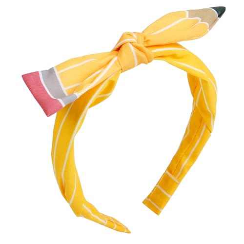 WOVOWOVO Back to School Headband, Pencil Hairband for Women Teacher Student Headbands Hair Accessories First Day of School Gift for Girls