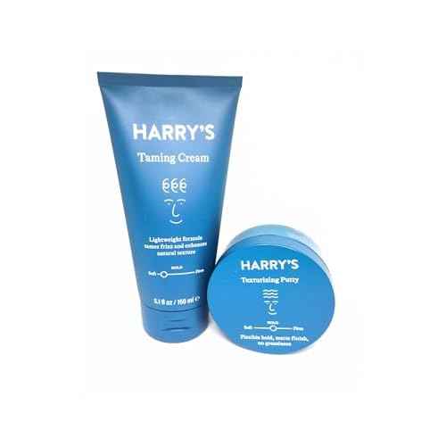 Style Harrys Hair Taming Cream+Texturizing Hair Putty for Men+bundled pocket comb