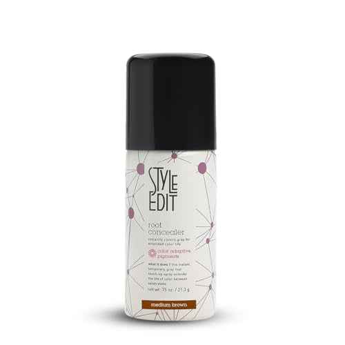 Root Touch Up Spray for Medium Brown Hair by Style Edit | Gray Hair Coverage and Temporary Dye | 0.75 oz Travel Size