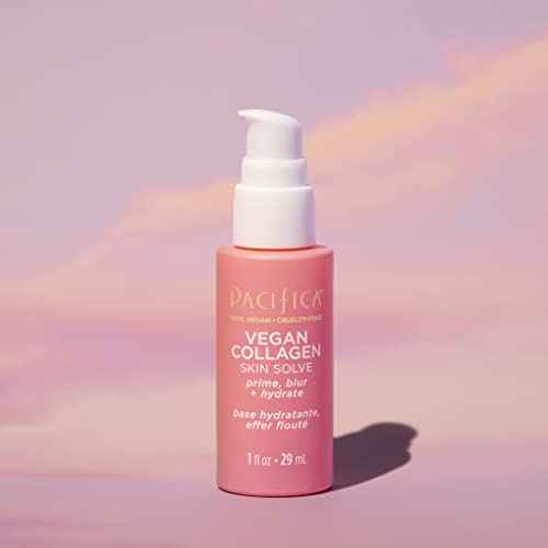 Pacifica Vegan Collagen Skin Solve Primer ? 3-in-1 Face Primer that Primes, Blurs & Hydrates, Skincare-Infused Formula with Collagen Peptides, Hyaluronic Acid & Caffeine for Smooth Radiant Skin