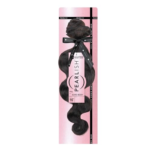 Sensationnel Pearlish bundle human hair - euro body deep pearl conditioned 15a soft remy beauty supply sew in or glue on bundles (18 Inch, NATURAL/BLACK)