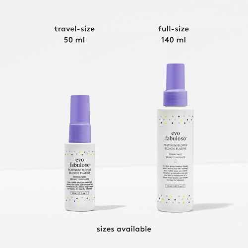 EVO Fabuloso Platinum Blonde Toning Mist - Platinum Hair Toner - Enhances Vibrancy, Neutralizes Yellow Tones