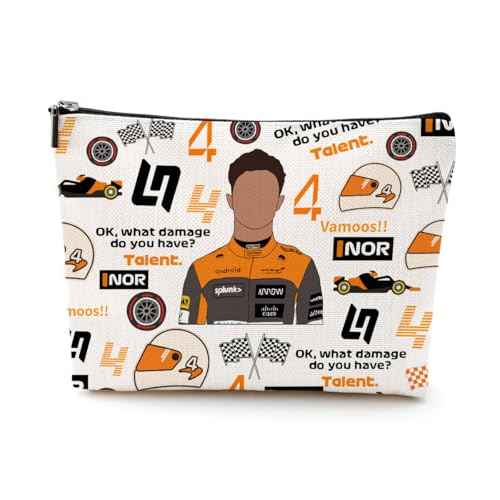 LONGXIN Racing Fans Gifts for Women Girls Makeup Bag Cosmetic Bag