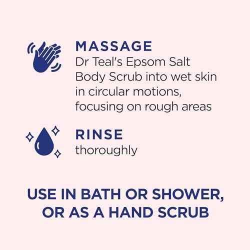 Dr Teal's Pink Himalayan Salt Body Scrub, Restore & Replenish with Pure Epsom Salt & Essential Oils, 16 oz (Pack of 3)
