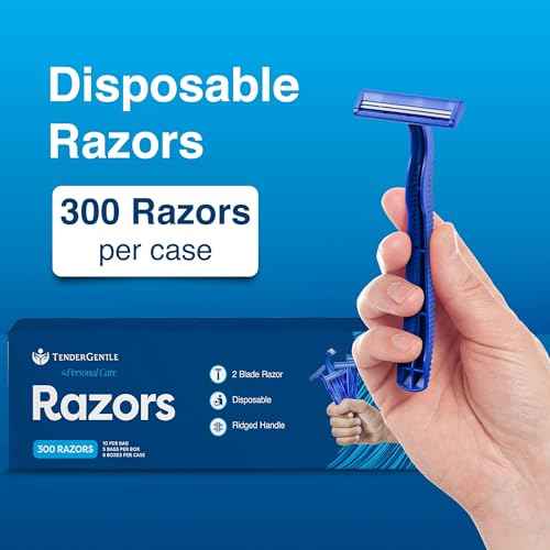 Disposable Razors for Men and Women - Case of 300 Shavers - 2 Blade Razors, Bulk - for Shaving, Tattoos, Hospitality, and More