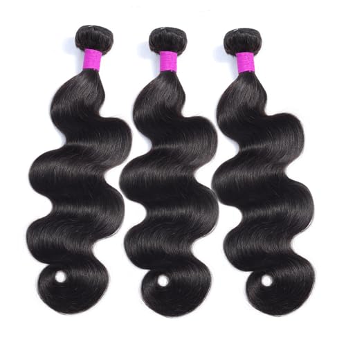 Body Wave Bundles Human Hair 20 22 24Inch Human Hair Raw Bundles 100% Unprocessed Brazilian Virgin Quick Weave Hair 3 Bundles for Black Women Natural Color