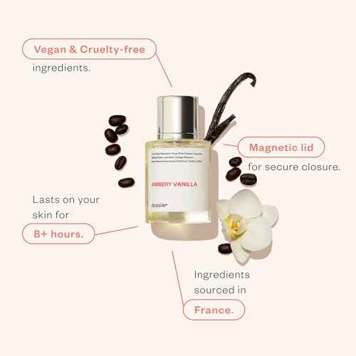 Dossier - Ambery Vanilla 3.4Oz (100ml) - Eau de Parfum - Inspired by YSL's Black Opium - Long-lasting Fragrance - Feminine