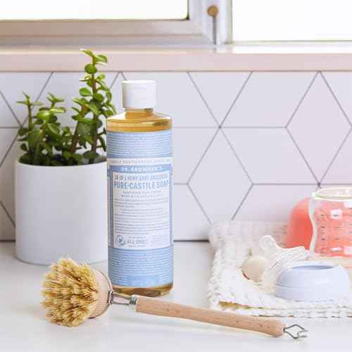 Dr. Bronner¡¯s - Pure-Castile Liquid Soap (Baby Unscented, 16 Ounce) - Made with Organic Oils, 18-in-1 Uses: Face, Hair, Laundry & Dishes For Sensitive Skin & Babies, No Added Fragrance, Vegan, Non-GMO