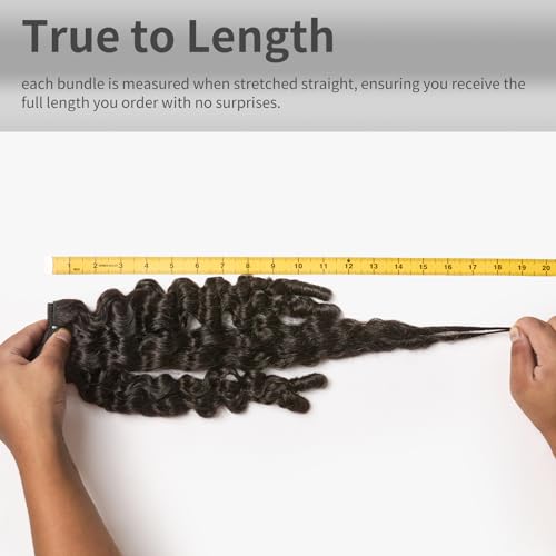 ASHINE Burmese Curly Bundles Human Hair Unprocessed Raw Burmese Curly Water Wave Human Hair Single Bundle 20 inch Natural Black