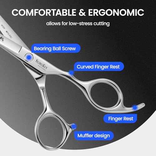 Hair Cutting Scissors Kit ? 10PCS Professional Hair Shears Set - 6.0 Inch Haircut Scissors - Hairdressing Shears Thinning Scissors for Salon & Home Use