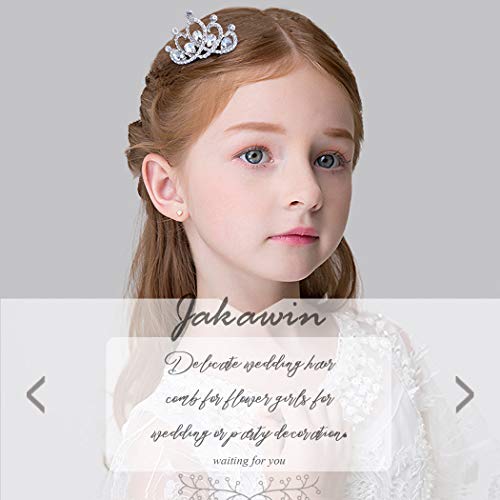 JAKAWIN Rhinestone Little Tiara Crystal Hair Comb Birthday Gift Hair Accessories