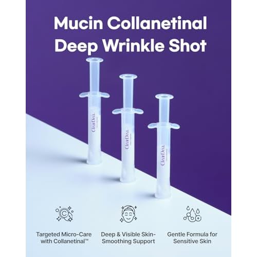 Mucin Collanetinal Deep Wrinkle Shot for Face ? Ultra-Fine Spicule Serum with Collagen & Retinal, Nourishing & Smoothing Formula, Lightweight & Fast-Absorbing, 4ml ¡¿ 5
