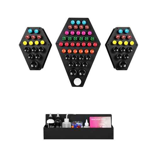 POARMEEY Tattoo Ink Rack Tattoo Holder,68 Holes Tattoo Permanent Makeup Pigment Ink Bottle Holder Stand Rack Organizer