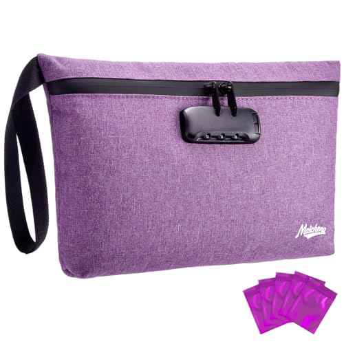 Storage Bag with Combination Lock 12.6"x7.5" Large Storage Container Medicine Lock Bag Money Organizer Travel Storage Case