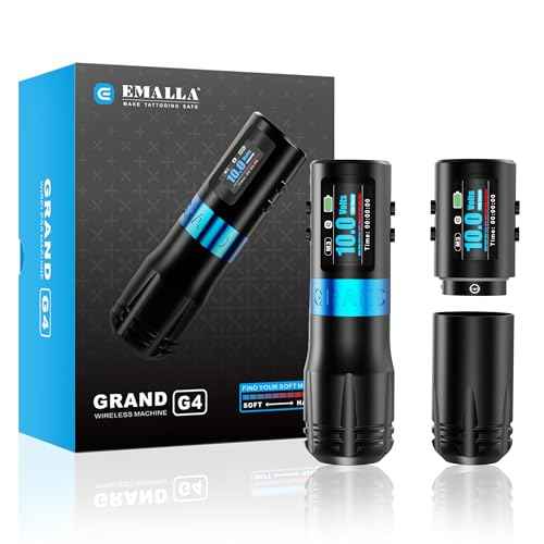 Emalla Grand G4 Cordless Tattoo Pen Machine, Professional Tattoo Machine 4.2mm Stroke Long Working Battery Pen Premium Gun for Artists Tattoo Supplies