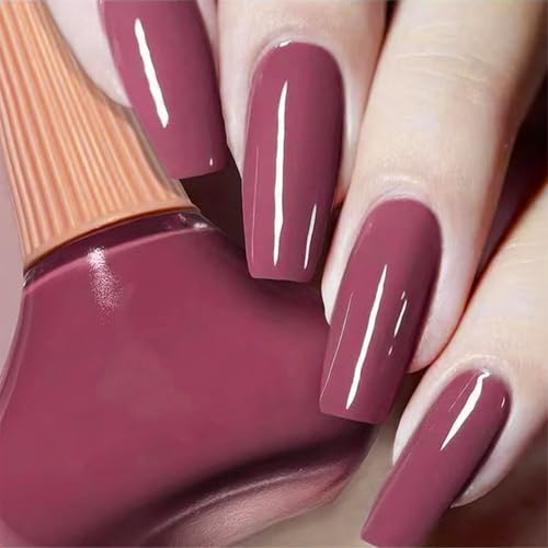 COSMOO Rose Pink Nail Polish, 12ml Elegant Pink Quick Dry Nail Lacquer for Nail Art Varnish, 0.41 fl oz